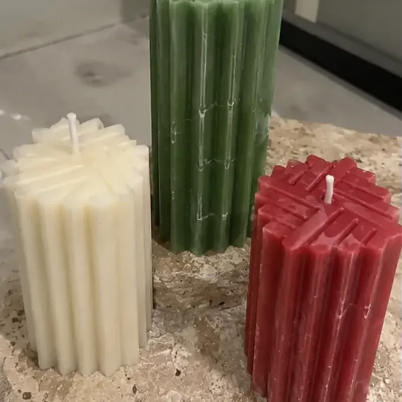 Ribbed candles: original phone photo