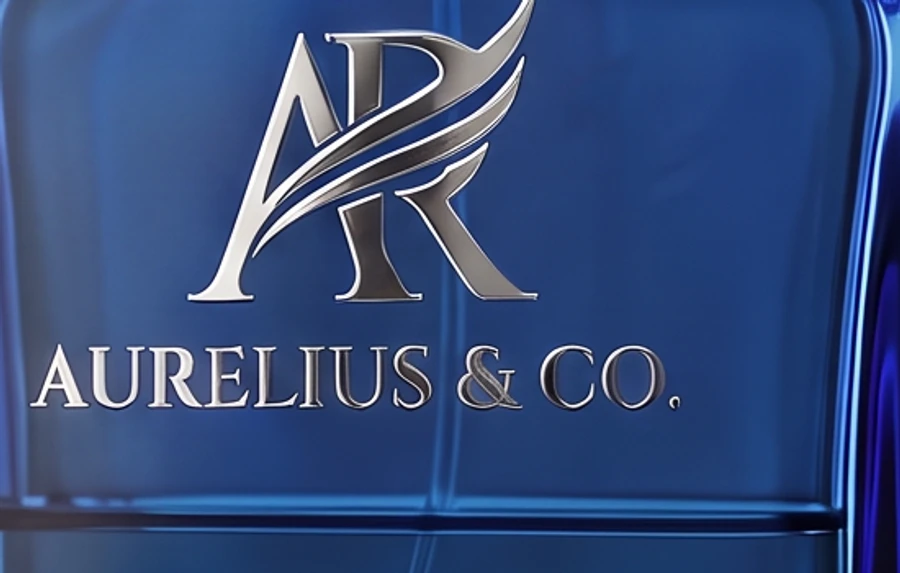 Close-up of the Aurelius & Co. logo detail after generation