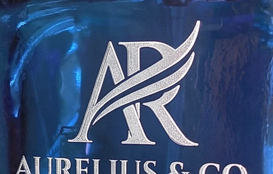 Close-up of the Aurelius & Co. logo detail before generation
